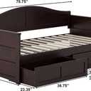 AFI, Acadia Twin Wood Daybed with 2 Storage Drawers, Espresso