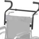 Wheelchair Handle Extender (500lbs Weight Capacity), Curved Handle/Ergonomic Design, Adjustable Wheel Chair Accessories, for Wheelchair, Rallator & Stroller