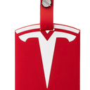 1 Piece Silicone Key Card Holder Case Compatible with Tesla, Key Protector Cover, Security Card Holder with Key Chain, Black and Red