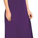 Urban CoCo Women's Scoop Neck Solid Sleeveless Summer Beach Tank Top Casual Maxi Dress (Purple, L)