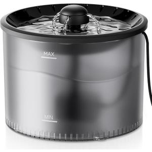 Cat Water Fountain, 3L Indoor Pet Water Dispenser, Silent Pump, Removable for Cleaning, Two Outflow Modes, with Filter Cartridge, Small Dog&Cat Fountains for Drinking (Filter Cotton, Water Fountain)