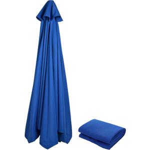 DULRLLY 9Ft Patio Umbrella Replacement Canopy, Outdoor Umbrella Canopy Replacement, Market Table Umbrella Fabric Replacement Top for Garden Lawn Deck Backyard Pool, Color: 8 Ribs Blue