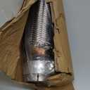 Exhaust Flex Pipe Universal Type 100% Stainless Steel For Heavy Duty and Cars (1 PC, 2.5X8X12 Clamps)