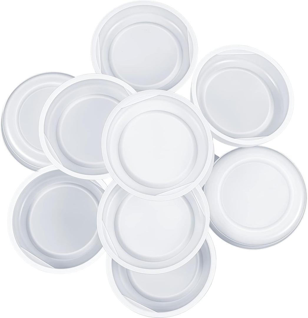 Taiyin 100 Pieces Mailing Tubes Plastic End Caps Cardboard Shipping Tube Plastic White End Caps for Mailing Tubes, Round(2 Inch)