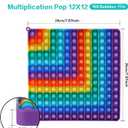 Multiplication Game Table pop and Digital Addition Tables 12x12 Multiplication Table Math Toys, Yadisheng Rainbow Dimple Toys Math Operations it Multiplication Chart Board, 20cm Right Angle Rainbow