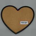 BENECREAT Pin Board Heart Cork Board Bulletin Display Board, 0.6inch Thick Wall Mounted Cork Board for Brooch Pin Storage, Office Home Festival Valentine's Decor, 11.8x10.2inch