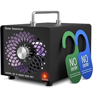 2025 Latest Ozone Generator, High Capacity Ozone Machine Odor Removal Up to 6000 Sq.Ft, for Car/Home/Smoke/Pet Odor, Black
