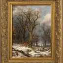DIY Solid Wood Ornate Frame for 20x24 Vintage Oil Paintings,Gold | Easy DIY Assembly,3.7" Face Width,No Glass & Back,Traditional Canvas Frames for Art Lover Wedding Grandparents Teacher Gift