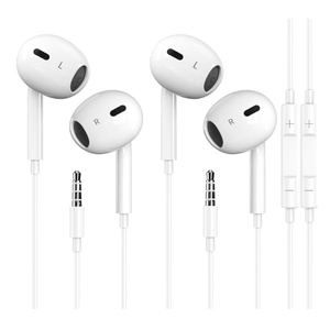 Docutca 2 Pack Wired Earbuds/Wired Headphones with 3.5mm Jack Earphones[MFi Certified] with Microphone Volume Control Compatible for iPhone,iPad,iPod,Computer,MP3/4,Android Most 3.5mm Audio Devices