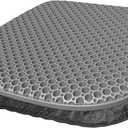 EVEME Large Gel Seat Cushion for Long Sitting with Non-Slip Cover,Soft & Breathable,Seat Cushion for Chair,Car,Office,Desk Chair,Wheelchair (17" x 15" x 1.2" - Gray)