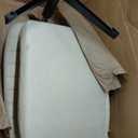 DUMOS Criss Cross Chair Legged Office Wide Comfy Desk Seat, No Wheels Armless Computer Task Seating, Swivel Comfy Vanity Fabric Modern Home Height Adjustable