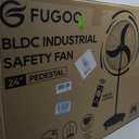 FUGOO High-Velocity Quiet Outdoor Pedestal Fan with Remote, 24"-6000 CFM, Brushless DC Motor, Oscillating, Waterproof, 50% Energy Savings for Patios, Garage, Workshop