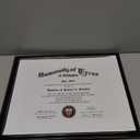 GraduationMall 11x14 Diploma Frame with Red over Gold Mat or Display 15x18 Certificate without Mat,Solid Wood & UV Protection Acrylic,Glossy Black Finish with Gold Trim