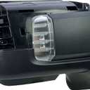 Replacement Passenger Right Side Door Mirror Power Heated Glass Chrome and Textured Back Cover Auxiliary Light Puddle Light with BLIS and Temperature Sensor for GMC Sierra1500 from 2019 to 2025