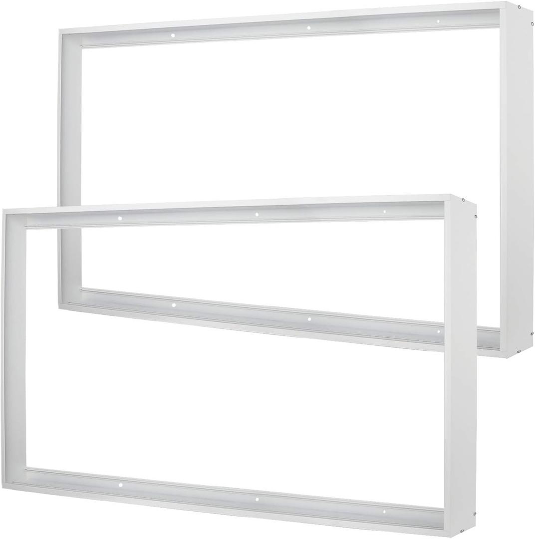 Zevnico 2 Pcs 4x2FT Aluminum Surface Mount Kit for LED Flat Panel Light