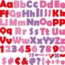Qyeahkj 260 PCS Valentine's Day Pink Bulletin Board Letters Punctuation Cutout Valentines Alphabet Chalkboard Decoration Classroom Letters Poster Wall Bulletin Board Display Home School Decor Supplies