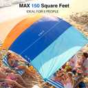 Wind Portable Beach Shade Canopy, Quick 3-Minute Setup | 150 Sq. Ft. Sun Shelter for Up to 8 People | Lightweight with UPF 50+ Protection | Ideal Sun Shelter & Beach Tent for Family Outings