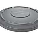 Rubbermaid Commercial Products BRUTE Heavy-Duty Round Trash/Garbage Lid, 20-Gallon, Gray, Outdoor Waste Container for Home/Garage/Mall/Office/Stadium/Bathroom