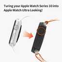 Metal Case for Apple Watch Series 10 46mm, [Turn into Ultra Style] Rugged Protective Bumper with Raised Edge Screen Protection for iWatch 46 mm with Back Cover, Black