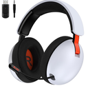 BL500 2.4GHz Wireless Gaming Headset for PS5, PS4, PC, Phone, Switch, 50mm Drivers, Retractable Noise-canceling Mic, Bluetooth 5.3, Dual EQ Modes, White
