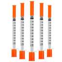 5 x 1/2ml Syringe with Needle,1/2ml 31G 8mm Syringe,Individually Wrapped,Pack of 10