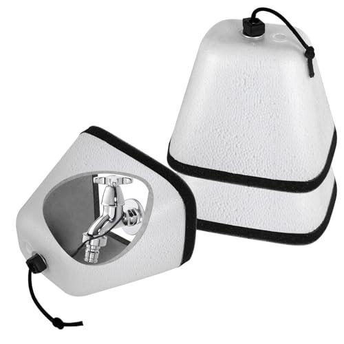 HEATIT Outdoor Faucet Cover, 3 Pack - Foam Insulated to Prevent Winter Freeze-Ups, Reusable
