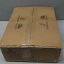 LUE BONA Square Linen Makeup Stool, Metal X Legs, Small Ottoman Stool Chair for Vanity, Modern Padded Seat Foot Rest for Makeup Room, Bathroom