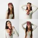 2 x Frada Orange Bandana 23.6 (60x60cm) Head Neck Scarf for Men and Women - Lightweight Breathable (Maroon Burgundy)