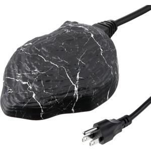 Saillong Bird Bath Deicer Heated Rock, 80W Submersible Utility Decorative De Icer, Thermostatic Controlled Winter Water Heater with Aluminum Base for Outdoor Bird, Chicken, Duck (1 Pack, Black)