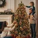 8 Pcs Brown Crochet Christmas Ornaments Balls 3.15 Inch Velvet Knitted Balls Ornaments Handmade Crochet Decoration for Xmas Tree Farmhouse Decor