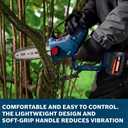 BOSCH GKE18V-20N14X 18V Cordless Pruning Saw, 8-Inch Bar for Limbing, High-Speed Brushless Motor, Advanced Safety Features for Yard Work (Includes: 4.0Ah Battery and Charger)