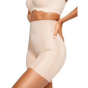 Vertvie Tummy Control Shapewear Shorts for Women Butt Lifting Body Shaper Shorts High Waisted Seamless Girdles Under Dress (Small, Nude)