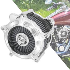 Motorcycle Air Filter Cleaner Intake Filter System Kit (B-for Touring 00-07/ Dyna 00-17,softail 00-15, #3 Grey Air Filter Element)