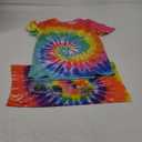 Hippie Costume for Men 60s 70s Colorful T-Shirt Outfits 4 PCS Accessories Set for Theme Party,130