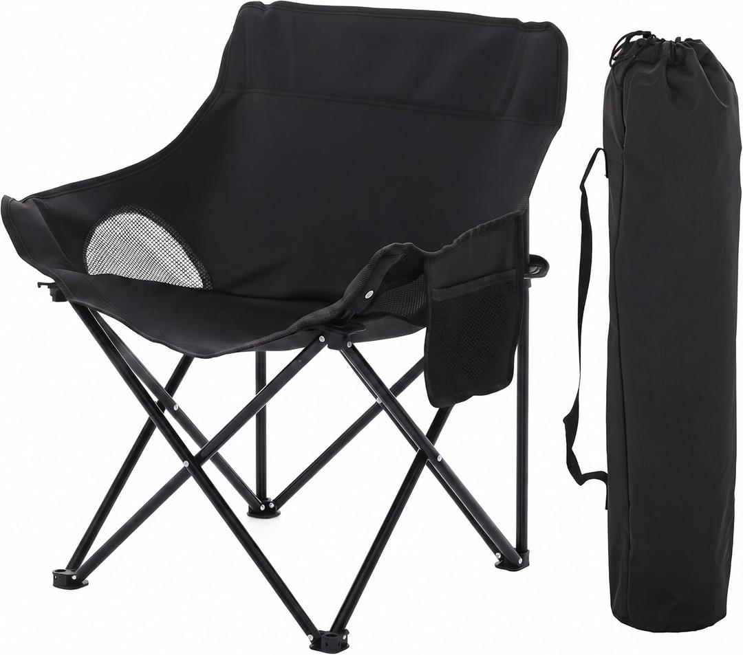 No Assembly Portable Camping Chair, Lightweight Folding Backpacking Chair