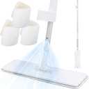 VENETIO Bluefish Hands-Free Squeeze and Spray 2-in-1 Floor Mop System with Reusable Washable Microfiber Pads Set, Refillable Sprayer, Wet & Dry Cleaning Kit for Tile, Laminate, Hardwood - Home Plus