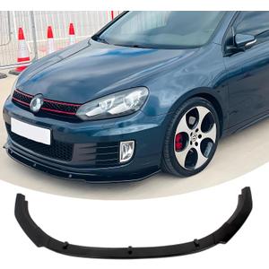 Front Bumper Lip Splitter Spoiler Compatible with Volkswagen VW GTI MK6 2010 2011 2012 2013 2014 Golf-GTI Accessories Air Chin Body Kit(Gloss Black)