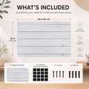 2 Pack Magnet Board for Souvenir Travel Magnets, White Wood Grain, 16 x 24 inches