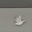 Peaceful White Flying Dove 2.5 inch Resin Decorative Hanging Ornament Set of 2