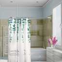 Artiwell L Shaped Shower Curtain Rod, Bathroom Bathtub Corner Shower Curtain Rod with Ceiling Support (CHROME PLATED)