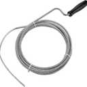 Metal Drain Snake, 10 ft Thin Auger for Sink, Shower & AC Line