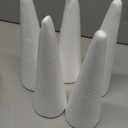 Operitacx 5 Pcs StyrofoamCones for Craft, 9.6inch Christmas Tree Foam Cones, White Cone Shaped Foam for DIY Art Projects, Christmas Tree, Table Centerpiece