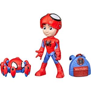 Spidey and His Amazing Friends Hero Reveal 2-Pack, 4-Inch Marvel Action Figures Mask-Flip Feature, Spidey and Trace-E, 3+ Years