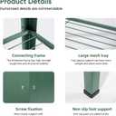 Raised Garden Bed, Elevated Green Metal Plant Box with Legs, Standing Garden Stand with Drainage Holes (40" L x 11" W x 31" H)