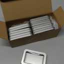 TecUnite 8 Pieces Tin Box Metal Tins with Lids Clear Top Empty Mini Portable Small Storage Tins Case for Home Candles, Candies, Gifts, Balms and Treasures, 3.4x2.4x0.8 Inch, Silver
