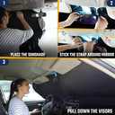 EcoNour Windshield Sunshade for Cars | Full-Coverage Heat & UV Protection | High-Performance Light Blocking Sun Shade | Foldable Design Keeps Interior Cool | Compact Storage- Medium