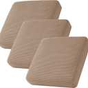 CHUN YI 3Piece Stretch Couch Cushion Covers, Sofa Seat Slipcovers for Pets, Suitable for Armchair Loveseat Sofa with Spandex Jacquard Washable Fabric(3Piece,Camel) (27.5"D x 25"W x 9"H)