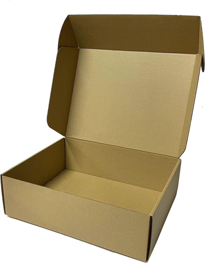 13x10x4 Inch Set of 18 Pack Brown Corrugated Shipping Boxs - Cardboard Boxes for Mailing, Packing and Literature Mailer Boxes, Small Business Mailing Bulk