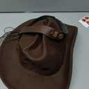 UTOWO Women Men Felt Western Cowboy Hat Classic Roll Up Brim Belt Buckle Cowgirl Fedora with Metal Bull Head 57