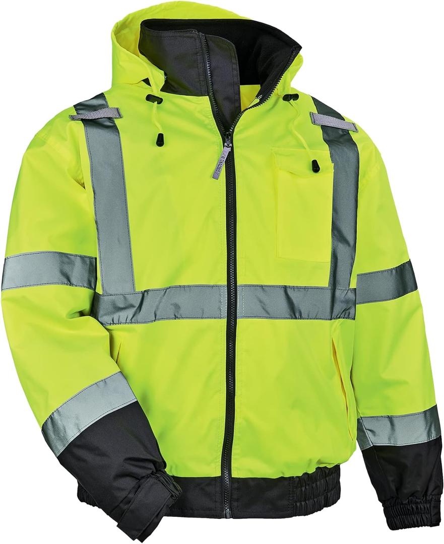 Ergodyne GloWear 8379 Economy Bomber Jacket (Small, Lime)